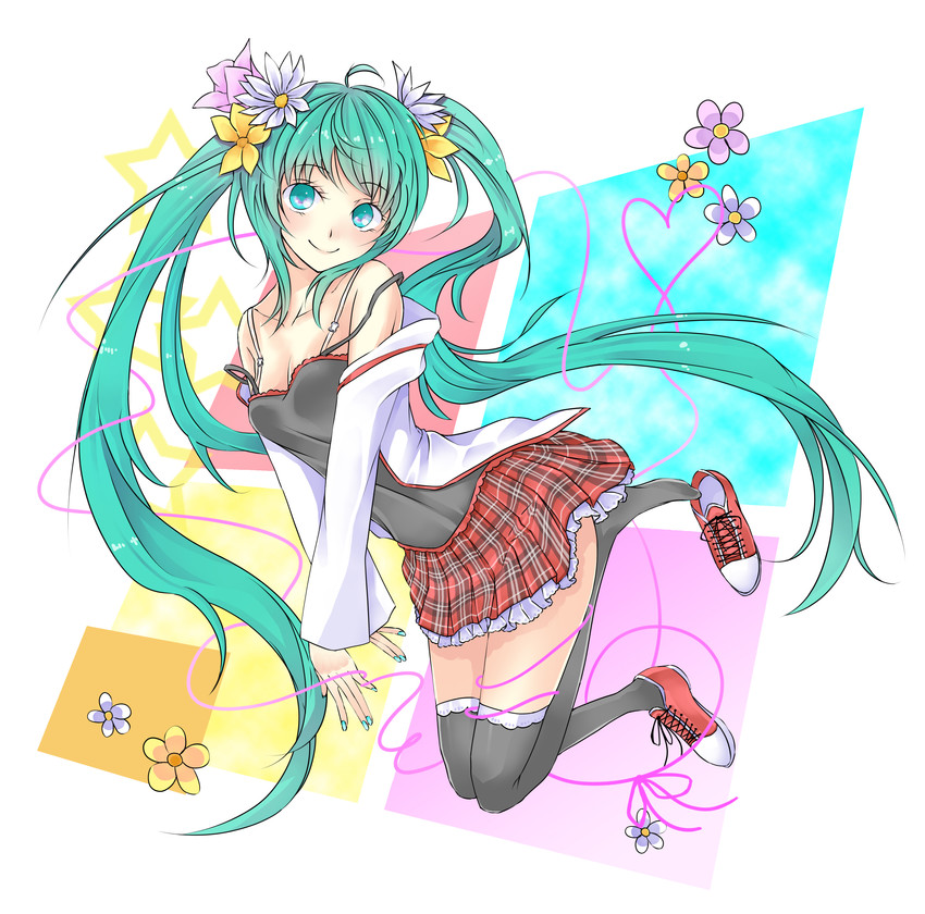 hatsune miku (vocaloid and 1 more) drawn by ficusmicrocarpa