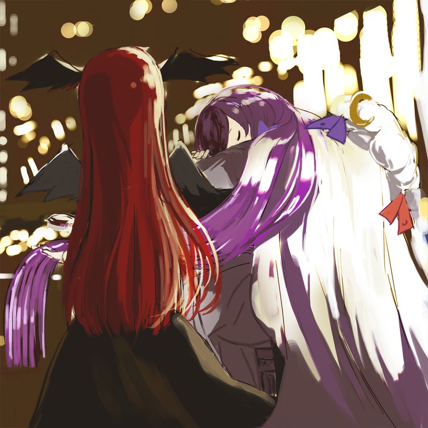 patchouli knowledge and koakuma (touhou) drawn by abe_kanari