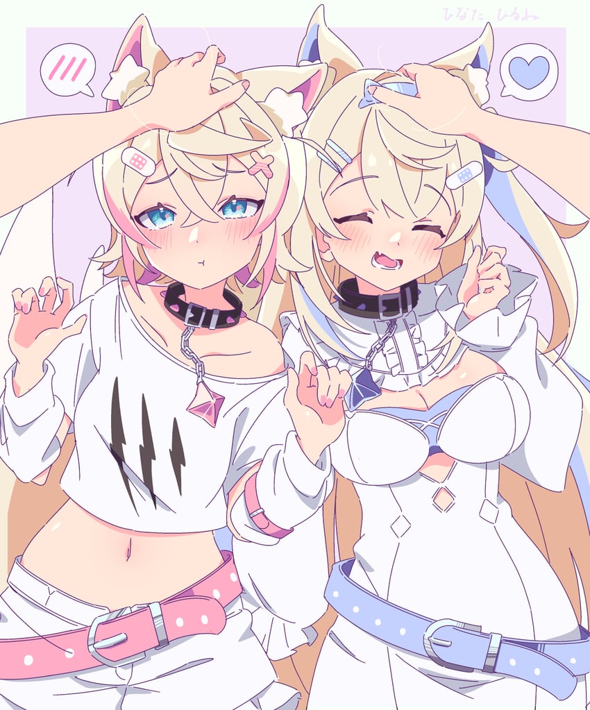 fuwawa abyssgard and mococo abyssgard (hololive and 1 more) drawn by hinata_hirune