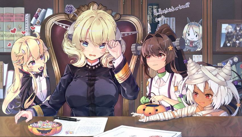 nagato, yamato, musashi, iowa, colorado, and 3 more (kantai collection) drawn by himeyamato