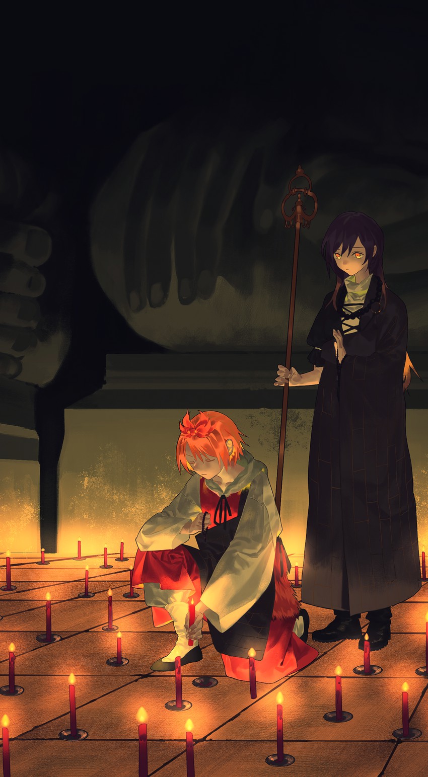 hijiri byakuren and toramaru shou (touhou) drawn by huang_gua