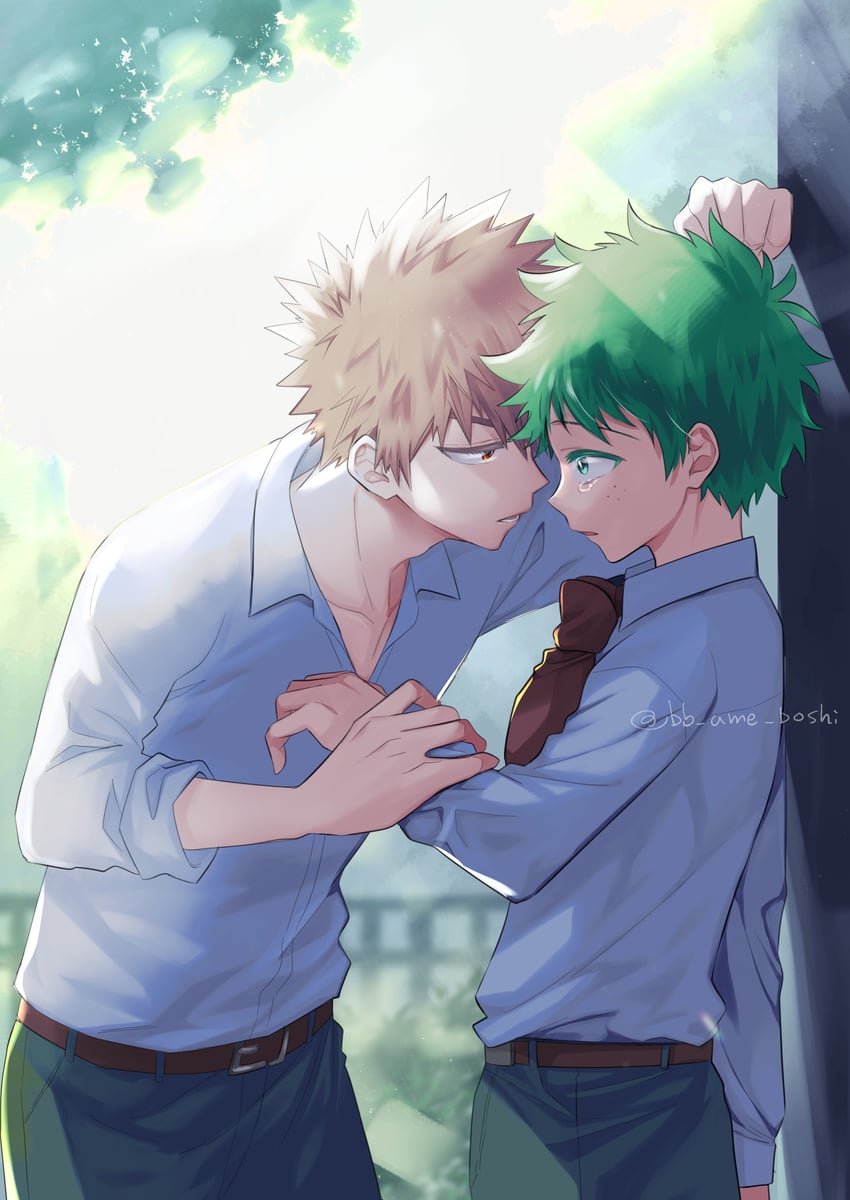 midoriya izuku and bakugou katsuki (boku no hero academia) drawn by ume_(326310)