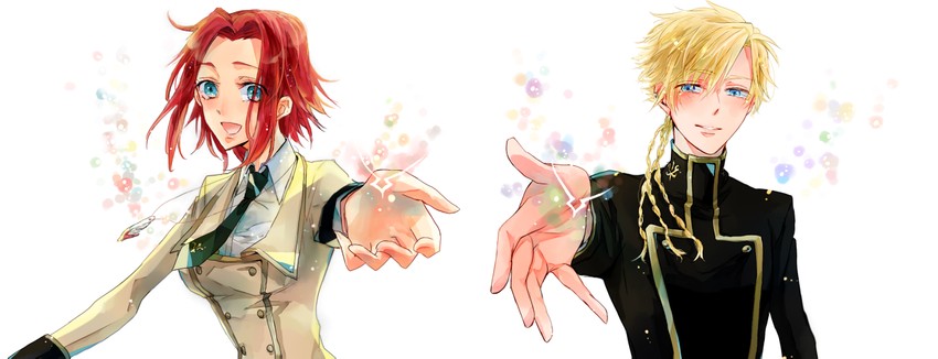 kouzuki kallen and gino weinberg (code geass) drawn by ilohasvio