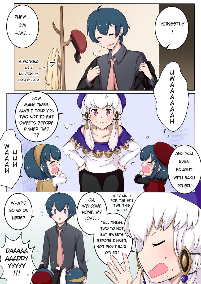 male byleth and lysithea von ordelia (original and 2 more) drawn by kagura_oni