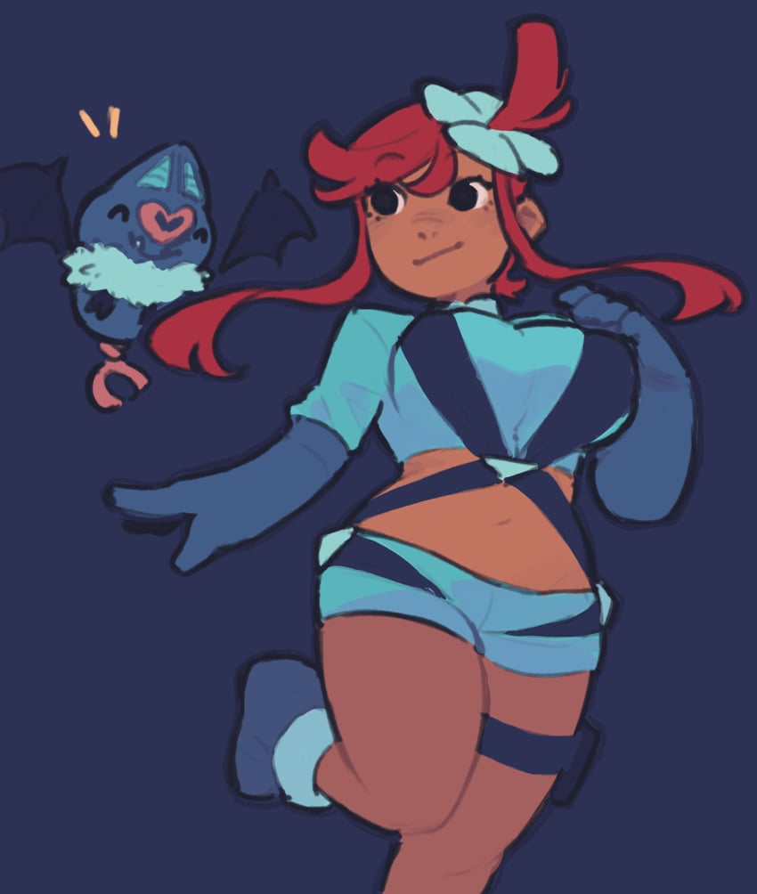 skyla and swoobat (pokemon and 1 more) drawn by m4rcyart and splatin2