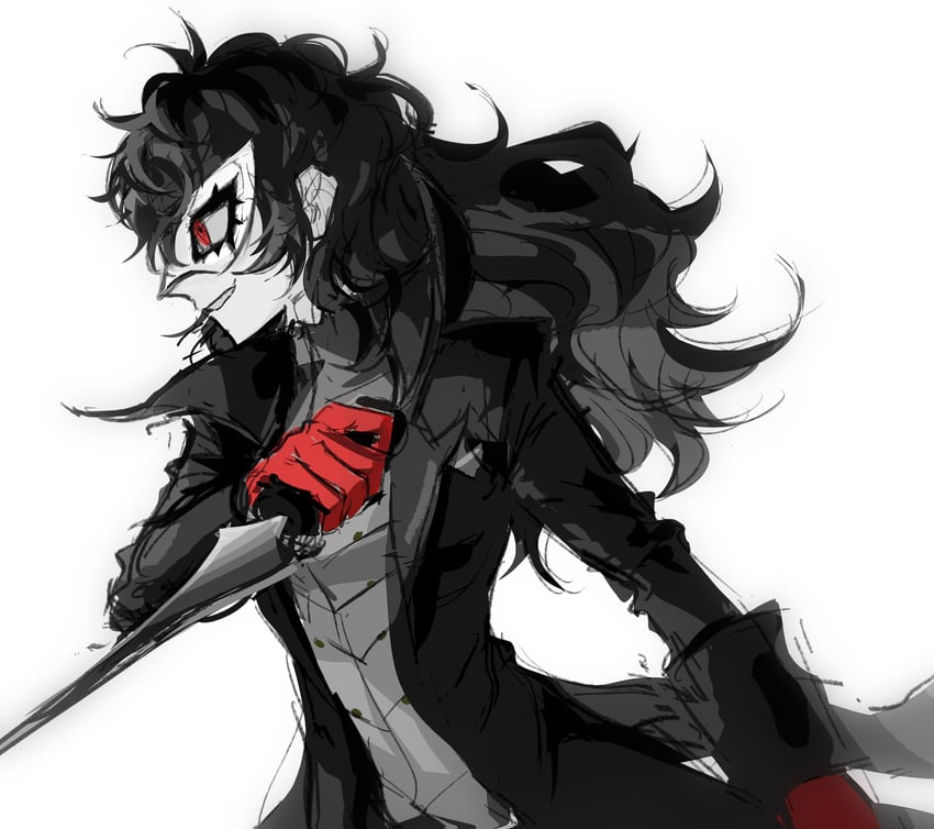 amamiya ren and joker (persona and 1 more) drawn by noct6rne