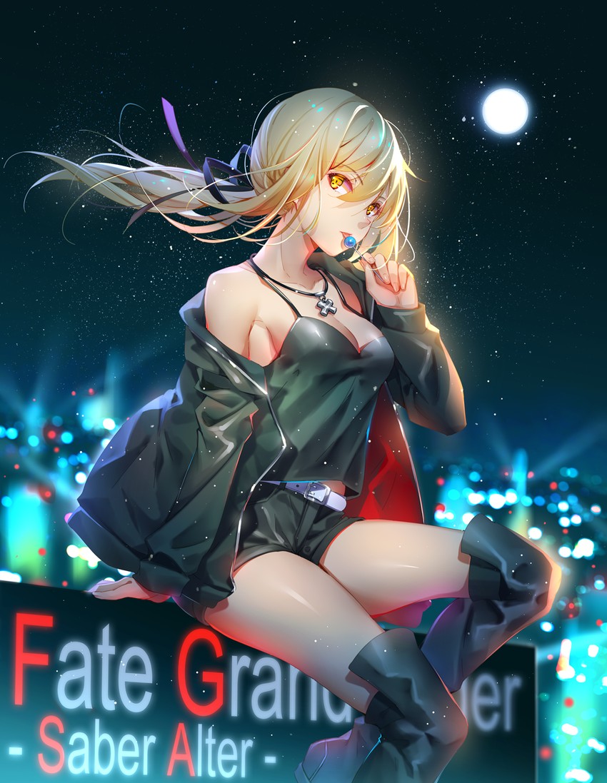 artoria pendragon and saber alter (fate and 1 more) drawn by tidsean