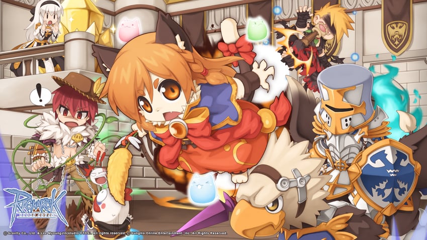 arch bishop, sura, shadow chaser, summoner, royal guard, and 1 more (ragnarok online) drawn by yuichirou
