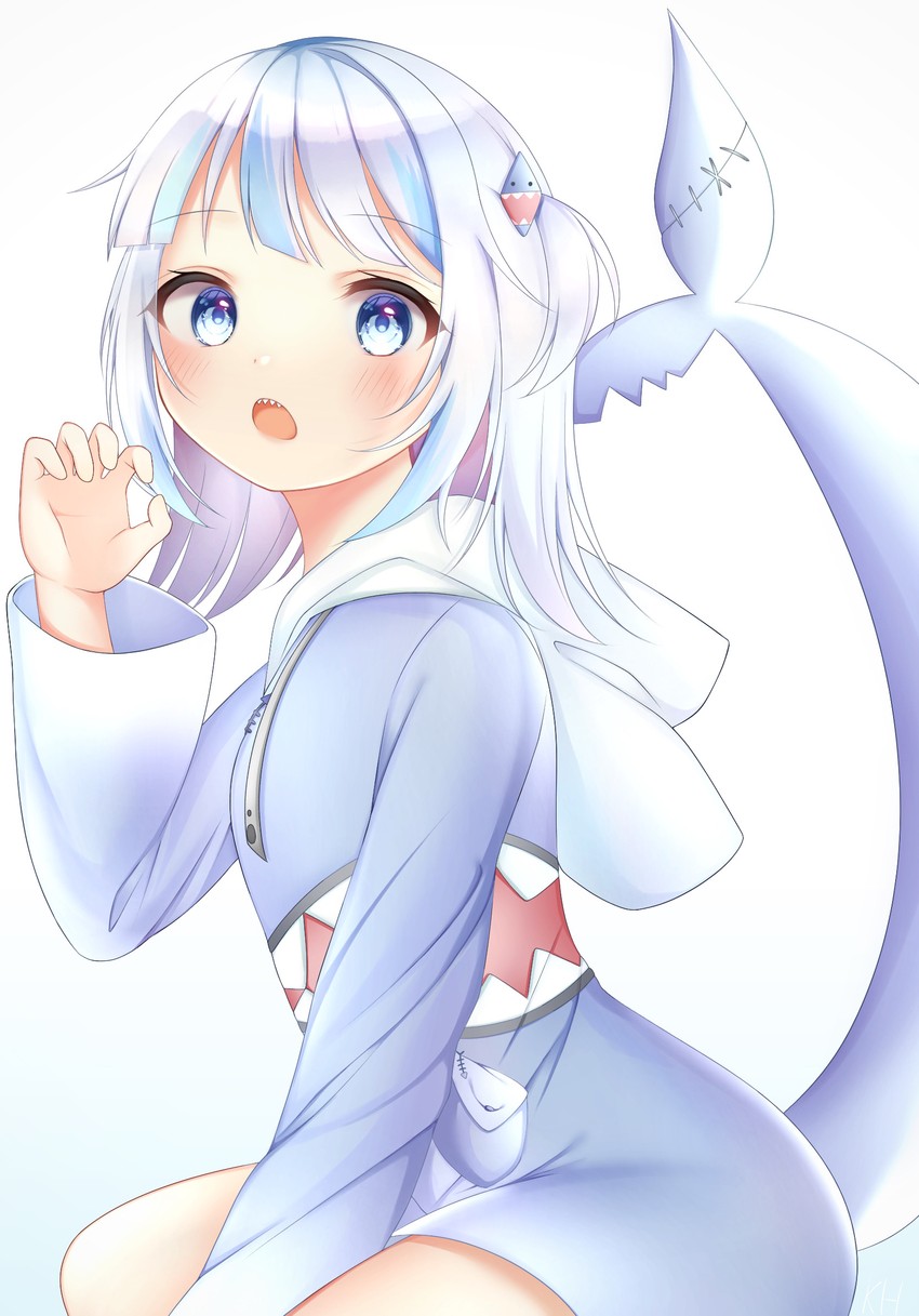 gawr gura (hololive and 1 more) drawn by kiyose_sou