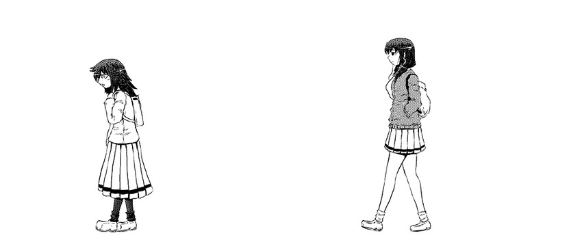 kuroki tomoko and tamura yuri (watashi ga motenai no wa dou kangaetemo omaera ga warui!) drawn by yokochou