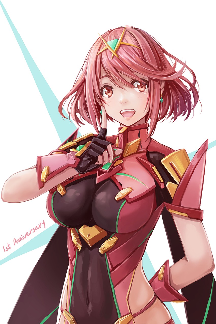 pyra (xenoblade chronicles and 1 more) drawn by redpoke