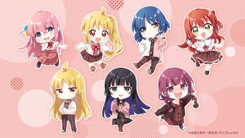 gotoh hitori, kita ikuyo, ijichi nijika, yamada ryo, hiroi kikuri, and 2 more (bocchi the rock!) drawn by namori