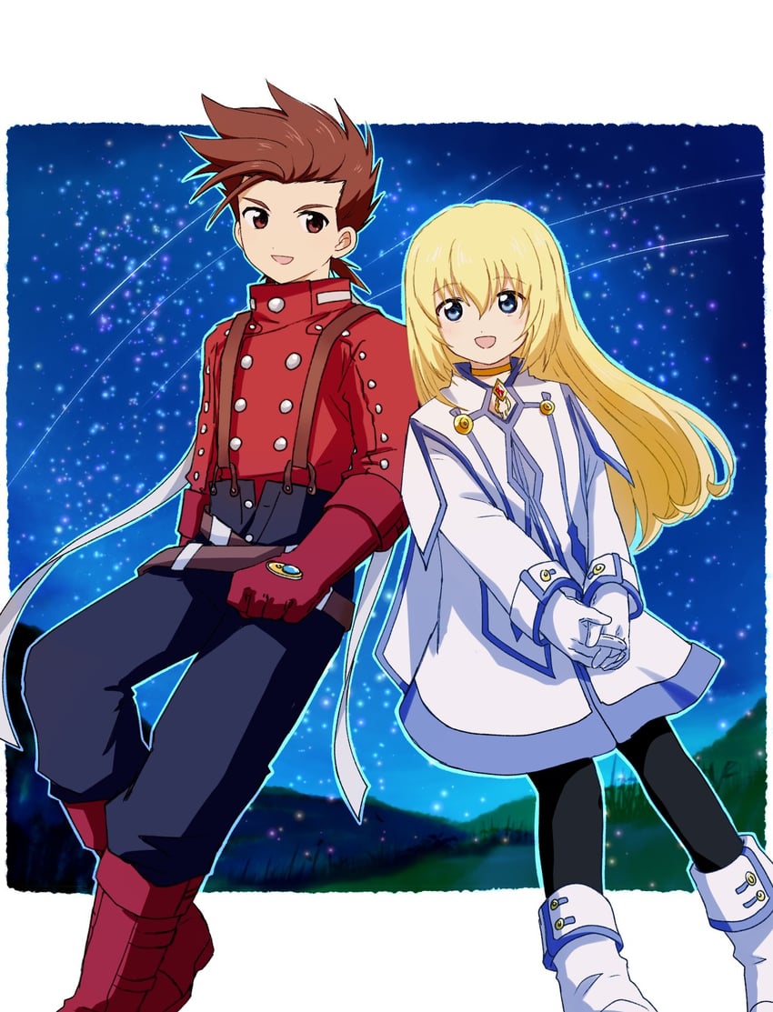 colette brunel and lloyd irving (tales of and 1 more) drawn by hzk882