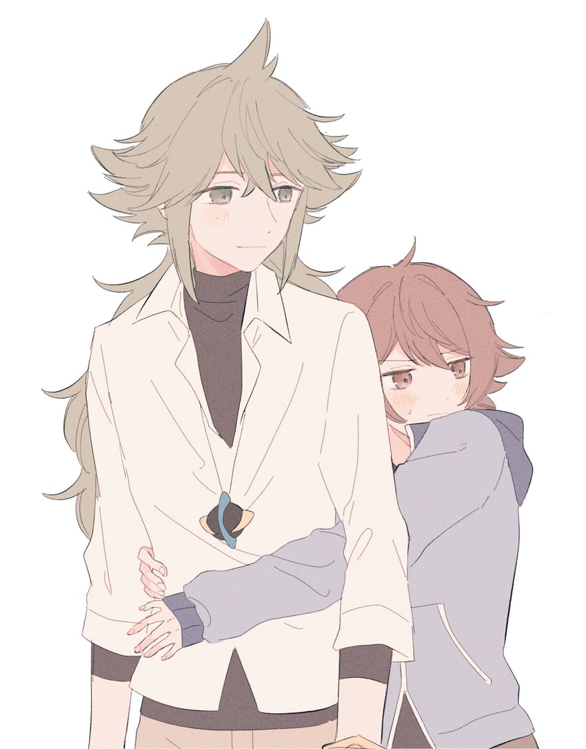hilbert and n (pokemon and 1 more) drawn by ririco_(gnsn)