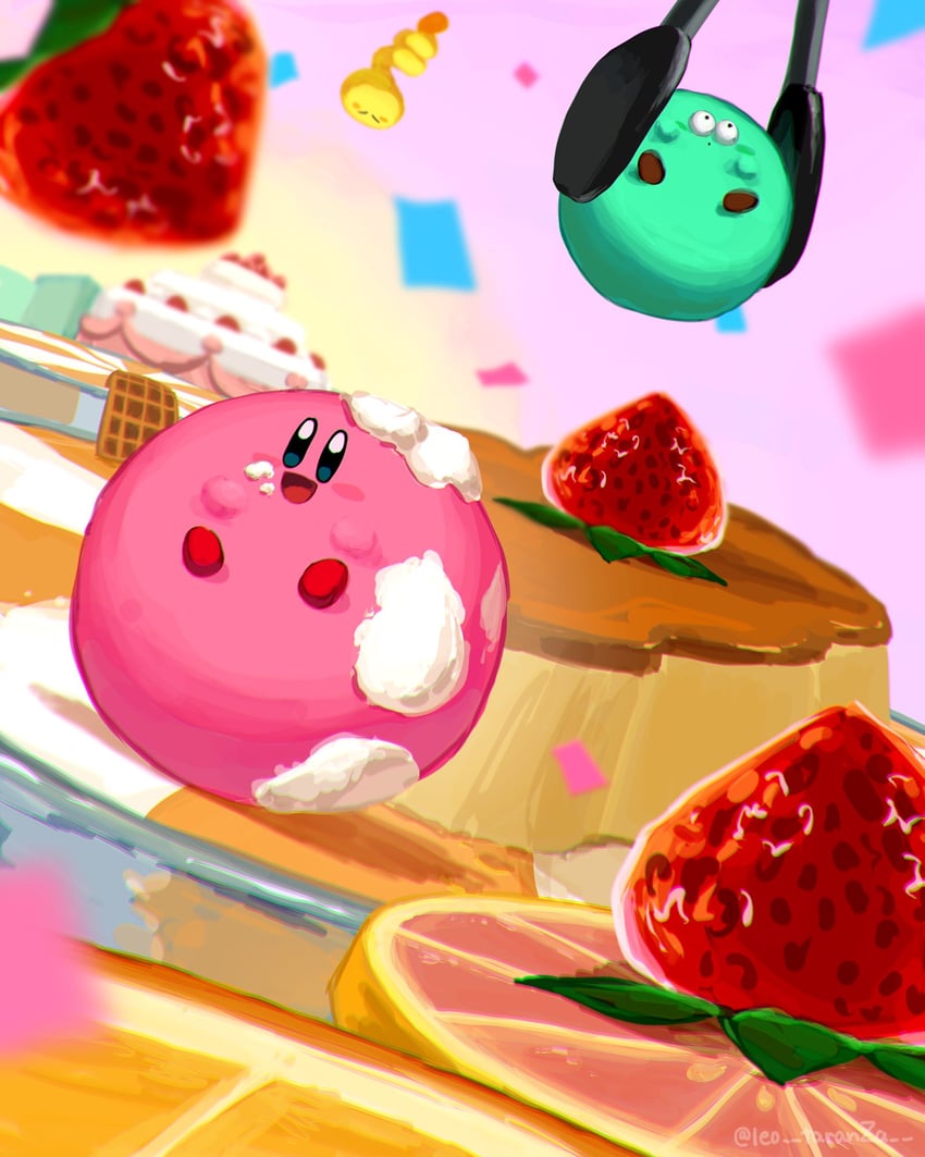 kirby (kirby and 1 more) drawn by leo_taranza