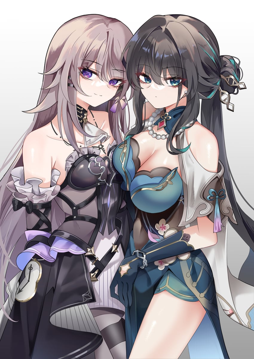 herta, the herta, and ruan mei (honkai and 1 more) drawn by patpang