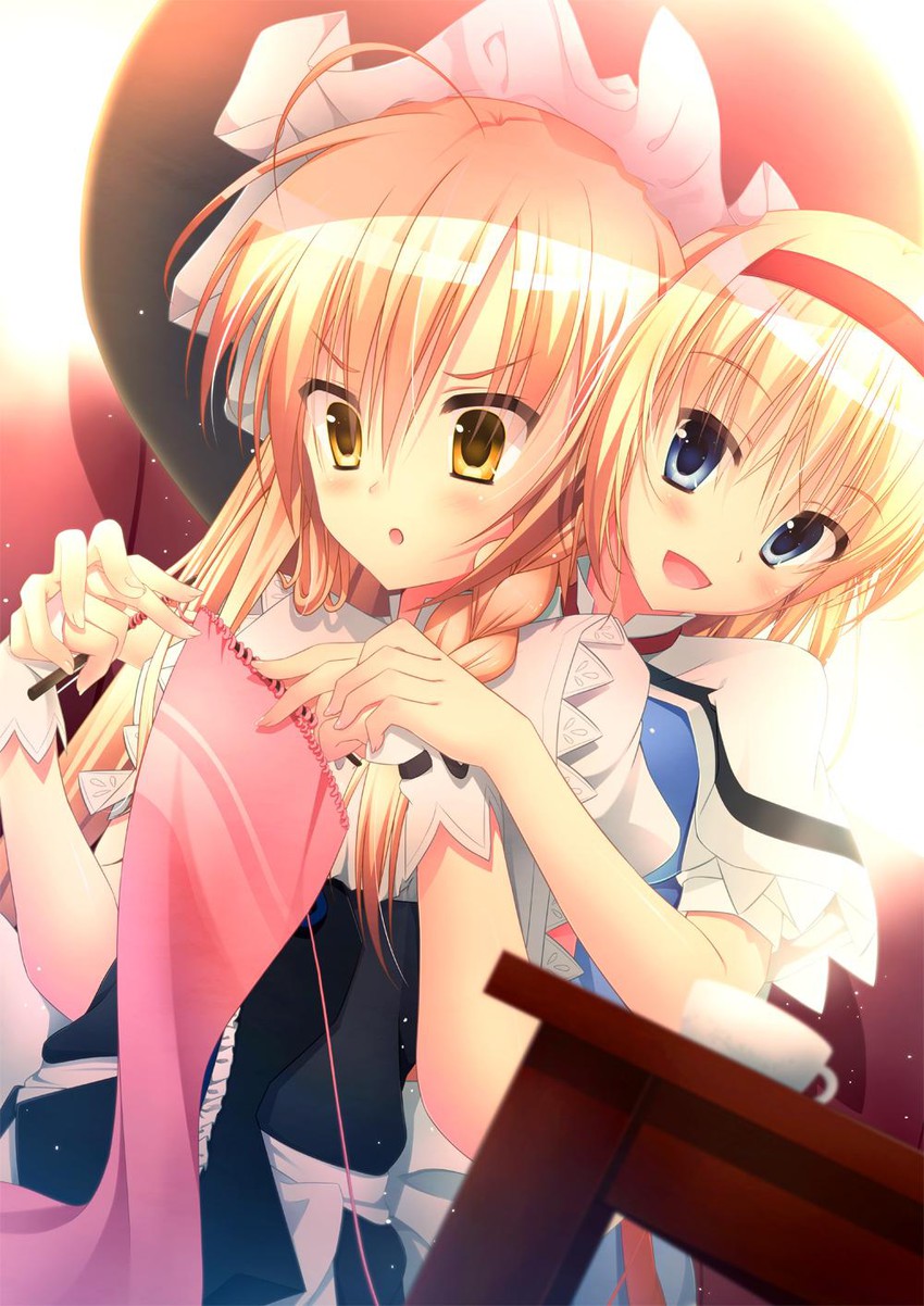 kirisame marisa and alice margatroid (touhou) drawn by akane_hazuki