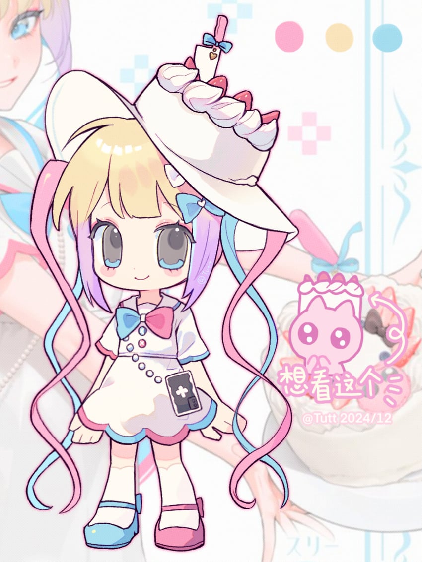 chouzetsusaikawa tenshi-chan and pien cat (needy girl overdose) drawn by tuteo