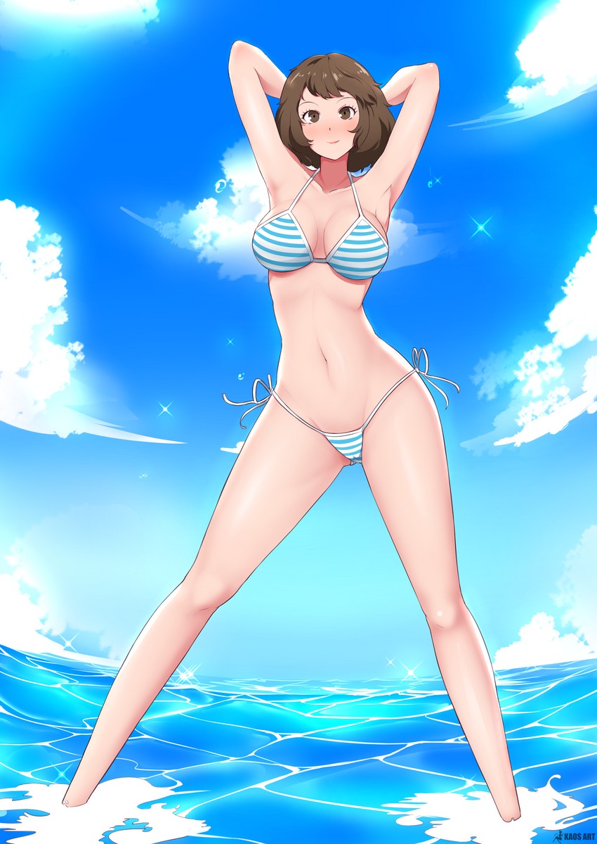 kawakami sadayo (persona and 2 more) drawn by kaos_art