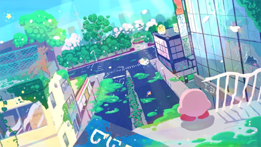 kirby and bandana waddle dee (kirby) drawn by kora_mirin_(tkrmrn)