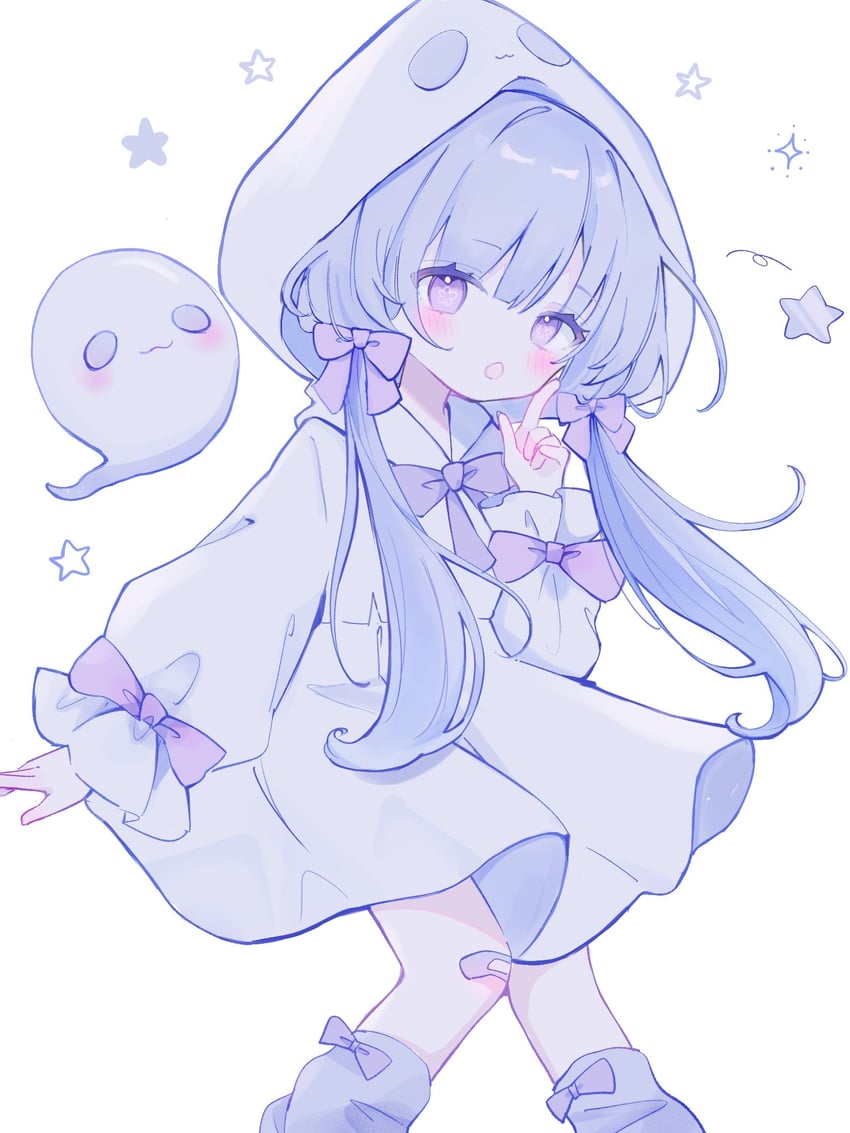 obake no nenene (indie virtual youtuber) drawn by iro_iro_iroo