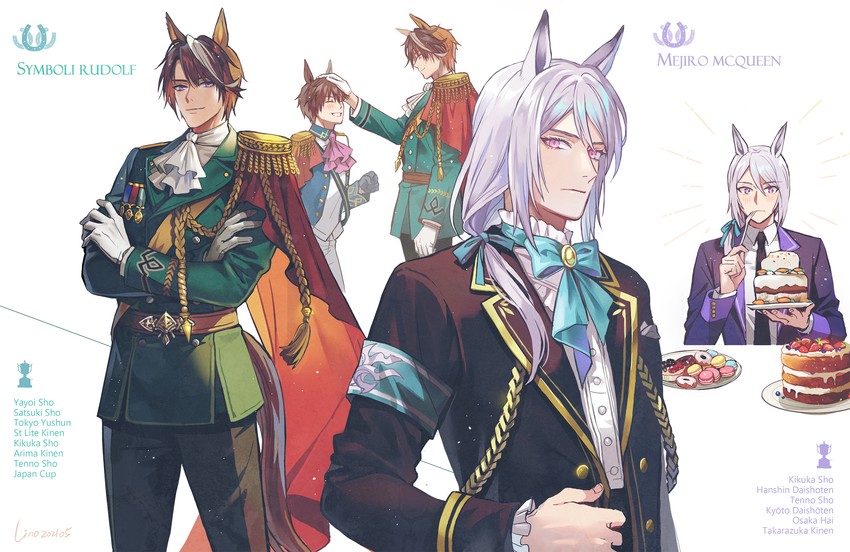 mejiro mcqueen, tokai teio, and symboli rudolf (umamusume) drawn by lino_chang