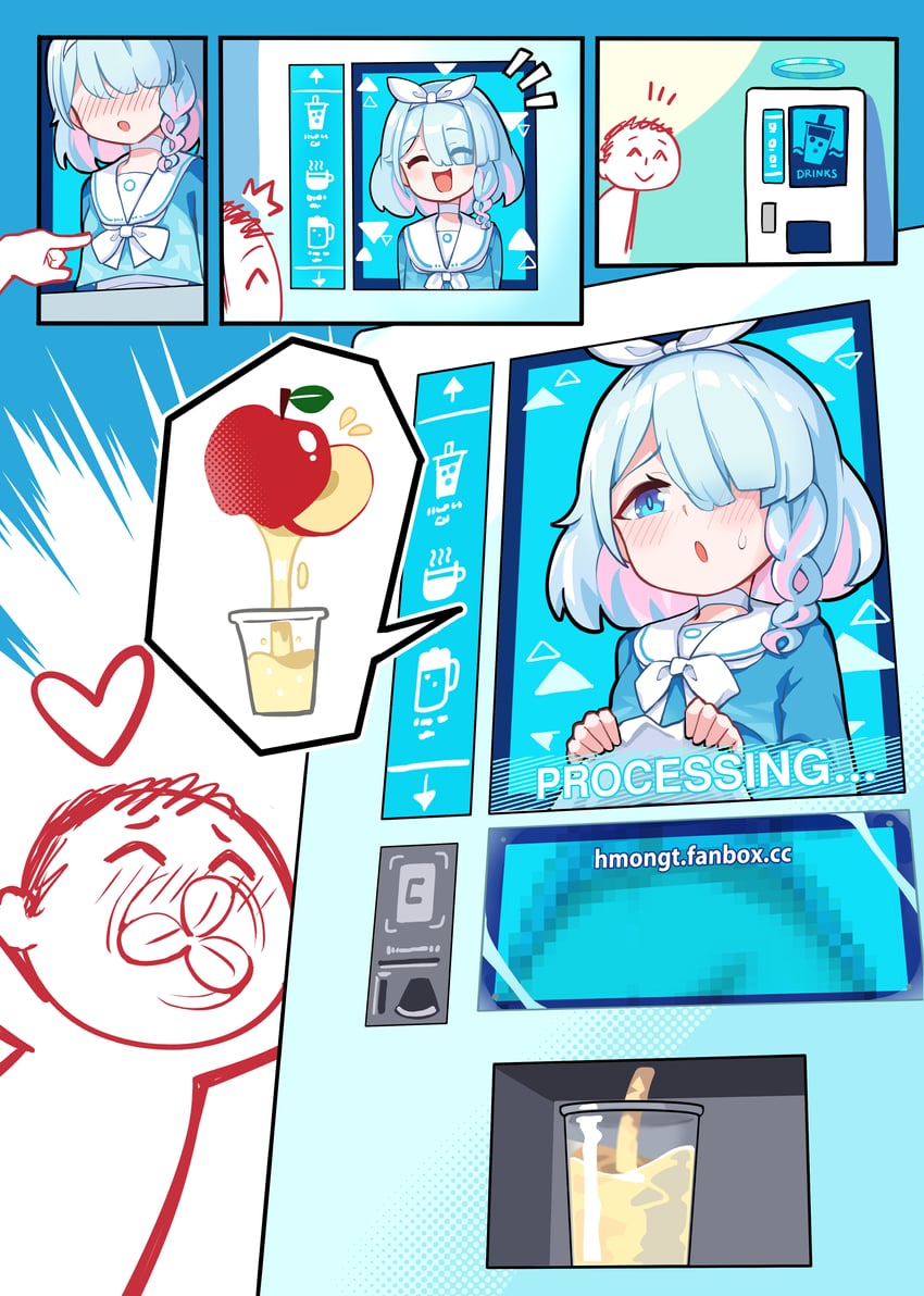 sensei, doodle sensei, and arona (blue archive) drawn by hm_(hmongt)