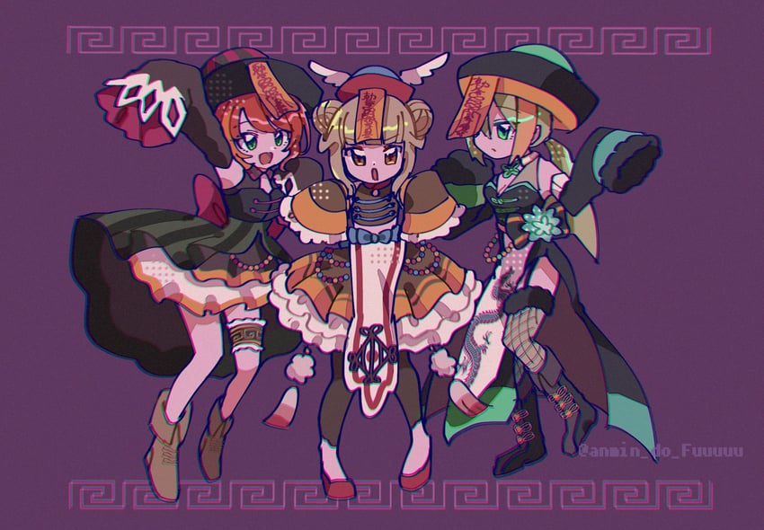 alina gray, hiroe chiharu, and haruna konomi (mahou shoujo madoka magica and 1 more) drawn by takenoko_mgrc