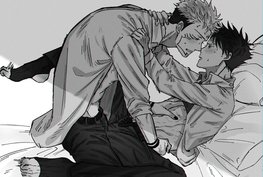 fushiguro megumi and ryoumen sukuna (jujutsu kaisen) drawn by fushirun_rung