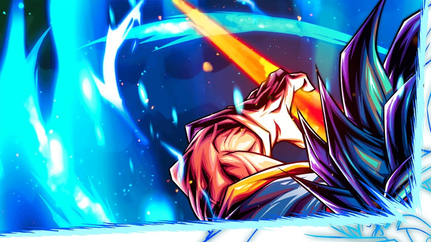 vegetto (dragon ball and 1 more) drawn by ricoxhetgfx