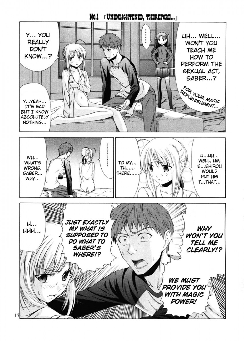 artoria pendragon, saber, tohsaka rin, and emiya shirou (fate and 1 more) drawn by hiroyuki
