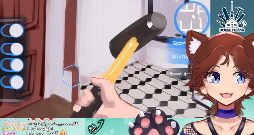 jerma985 and catboy jerma (twitch.tv and 2 more) drawn by pon_fresh