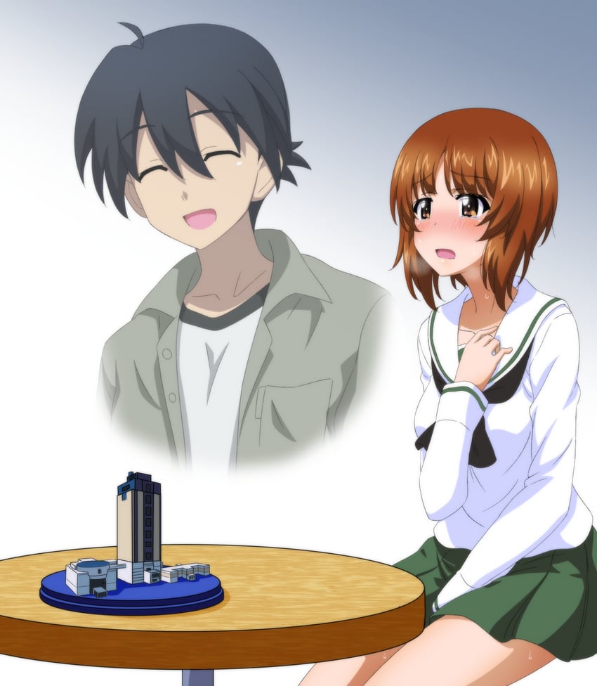 nishizumi miho and itou makoto (girls und panzer and 3 more) drawn by key_(gaigaigai123)