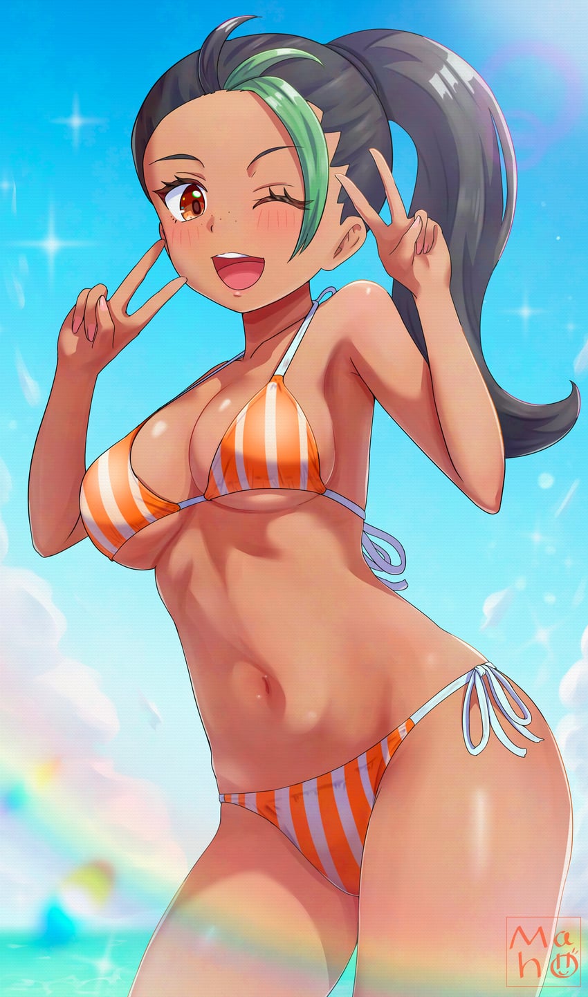 nemona (pokemon and 1 more) drawn by maho_(corotonton5150)
