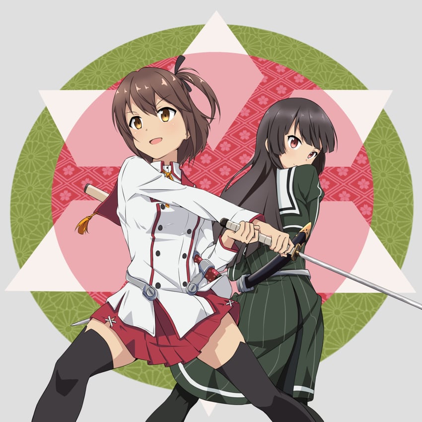 etou kanami and juujou hiyori (toji no miko) drawn by motsutoko