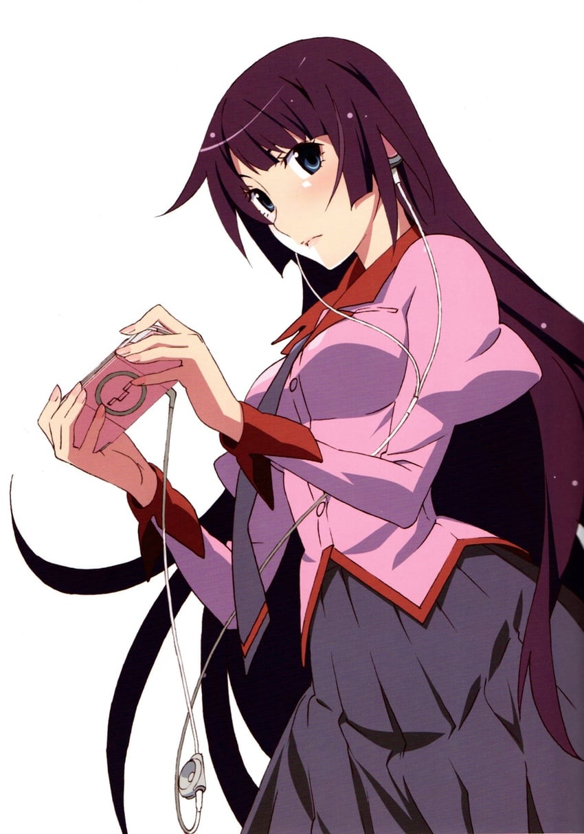 senjougahara hitagi (monogatari and 1 more) drawn by watanabe_akio