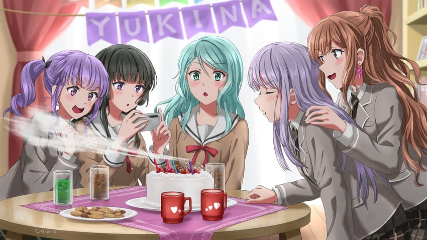 hikawa sayo, imai lisa, minato yukina, shirokane rinko, and udagawa ako (bang dream!) drawn by tree_bowbow