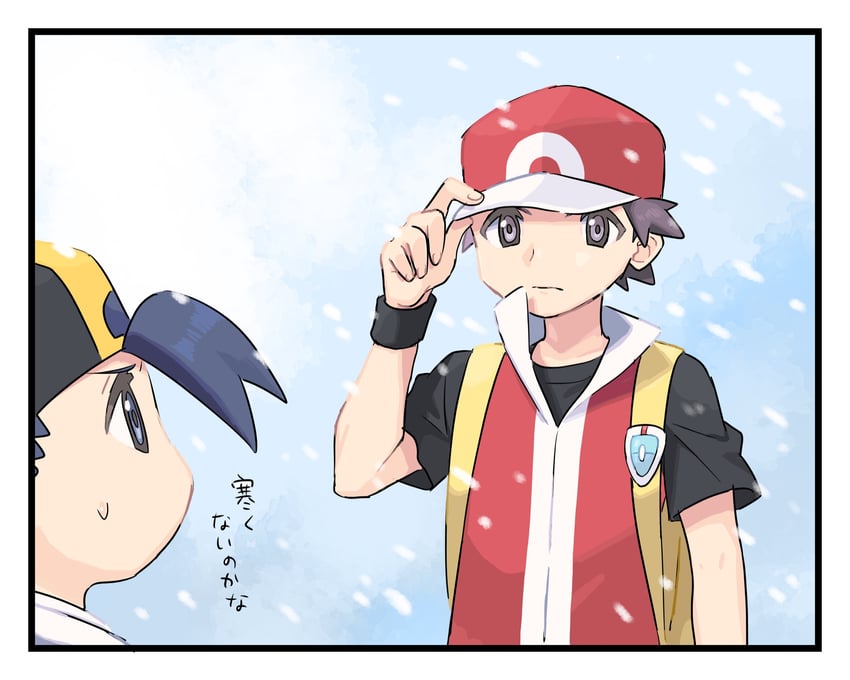 red and ethan (pokemon and 1 more) drawn by pumpkinpan