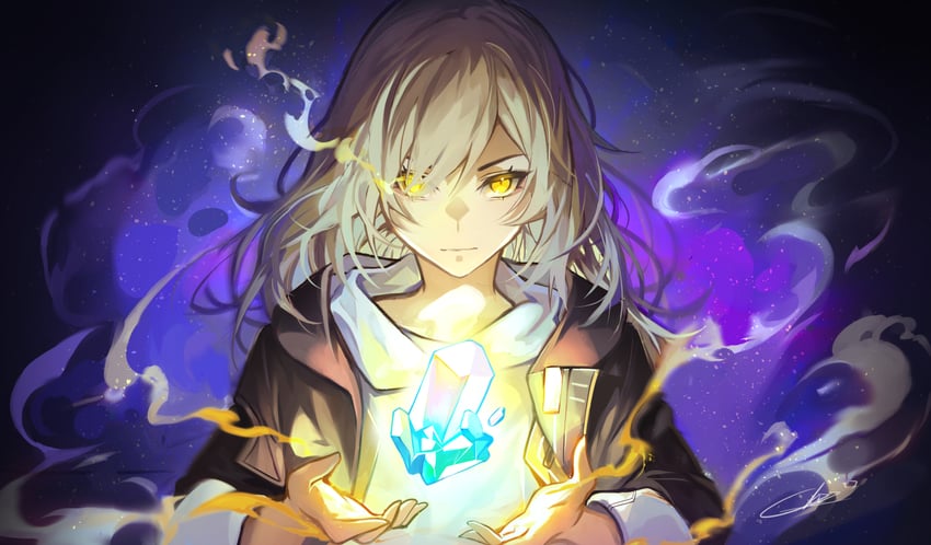 trailblazer and stelle (honkai and 1 more) drawn by closz