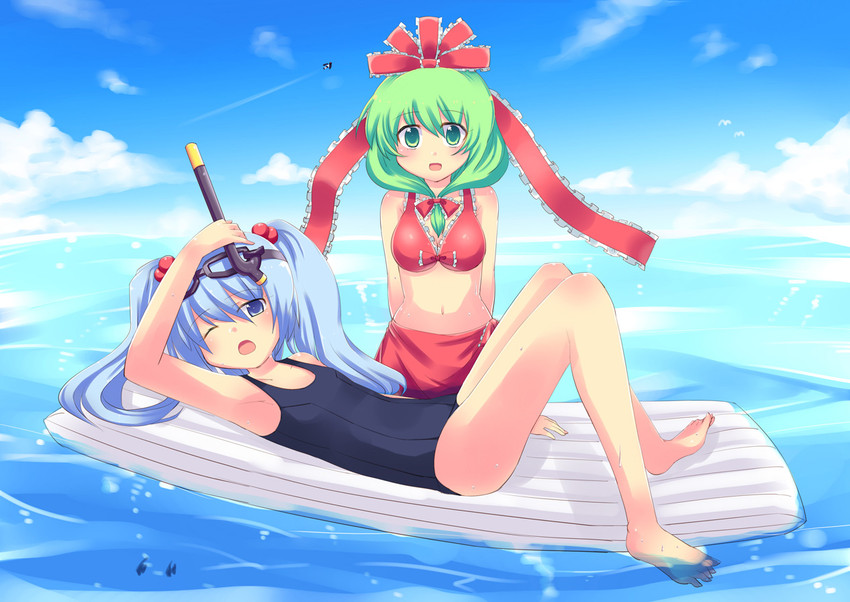 shameimaru aya, kawashiro nitori, and kagiyama hina (touhou) drawn by yukari_yukke