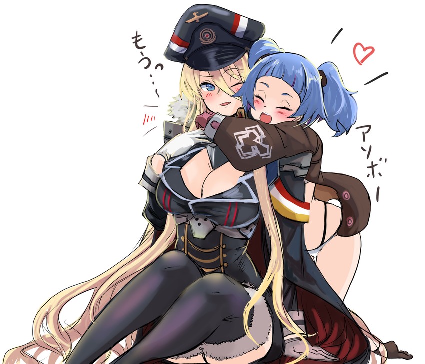bismarck and u-556 (azur lane) drawn by hey_taisyou