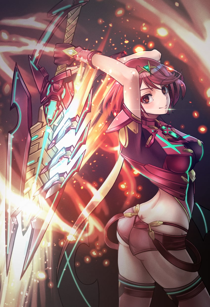 pyra (xenoblade chronicles and 1 more) drawn by mdxd2454
