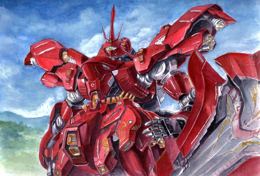 sazabi (gundam and 1 more) drawn by arata_(arata333333)