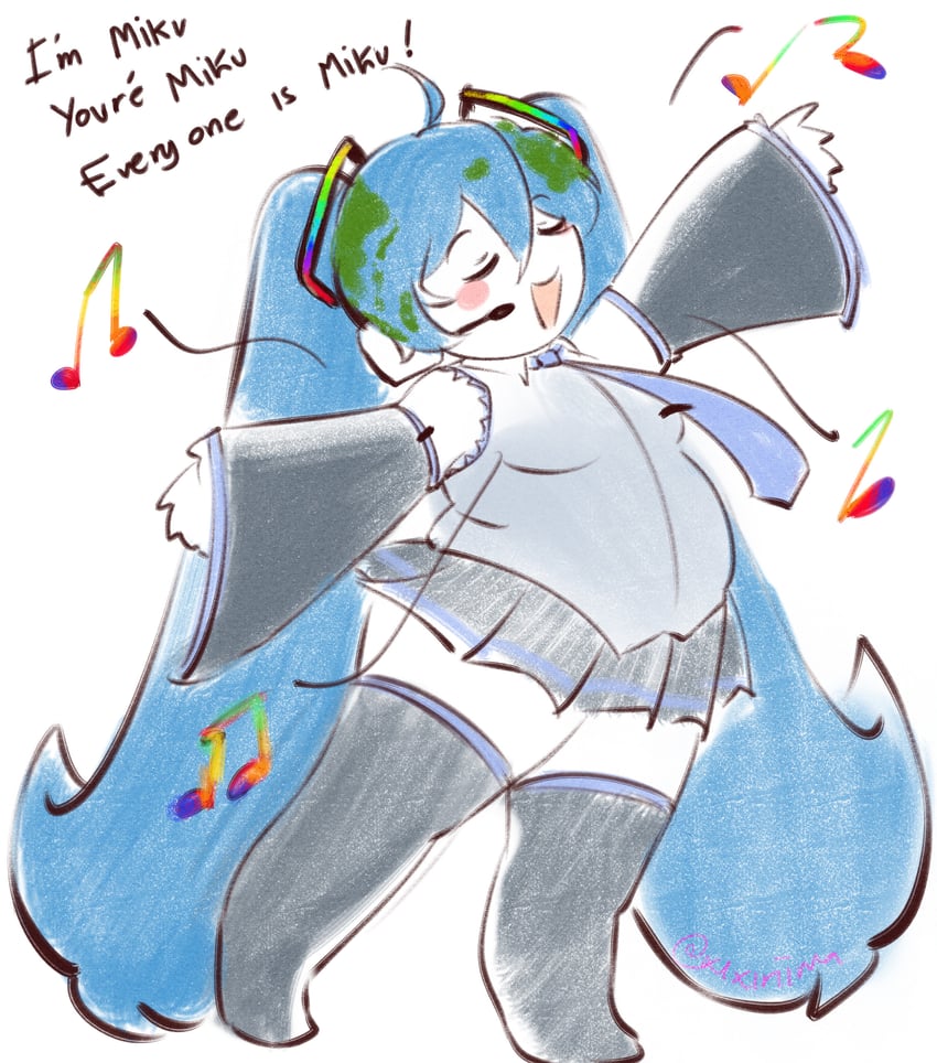 hatsune miku (vocaloid) drawn by xixiriima