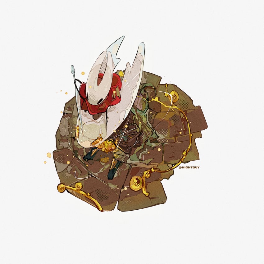 hornet and hollow knight (hollow knight) drawn by hightguy