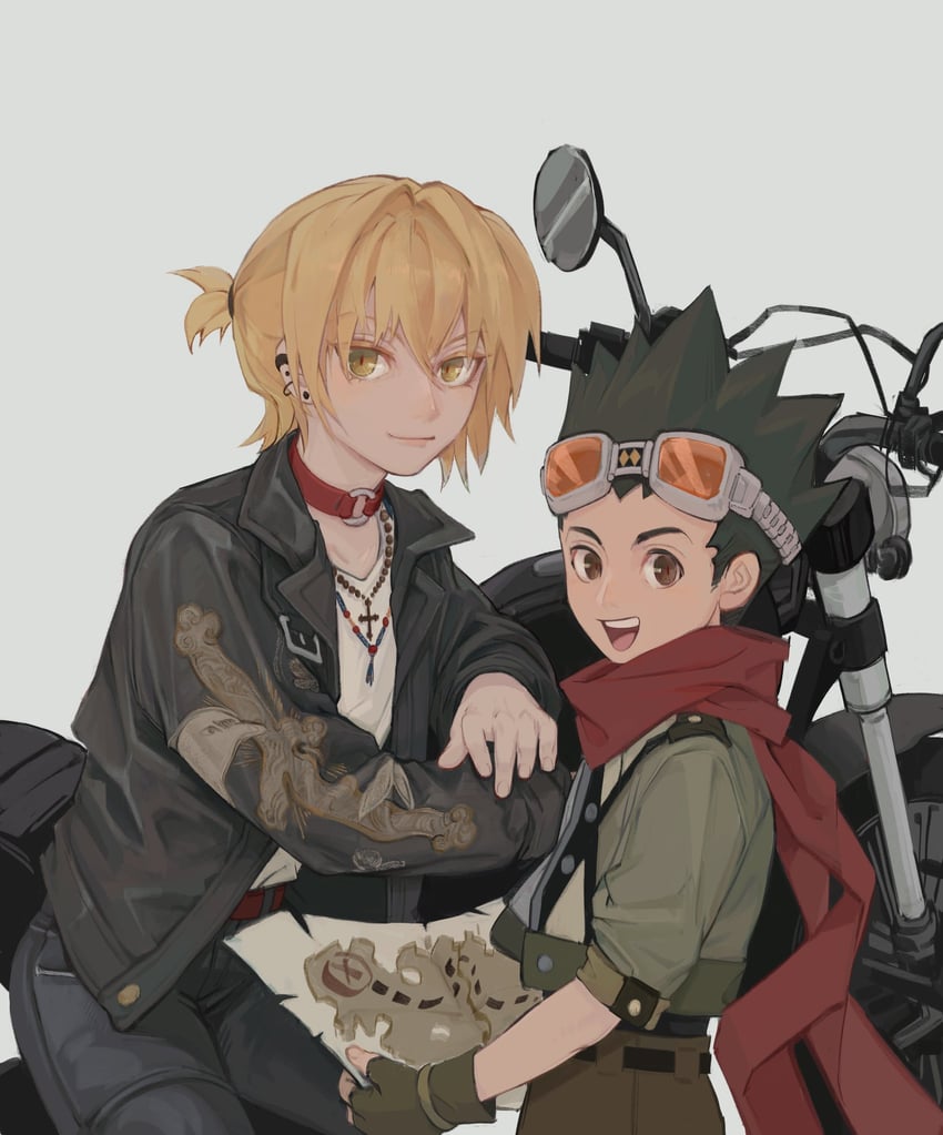 kurapika and gon freecss (hunter x hunter) drawn by ik18166181ik