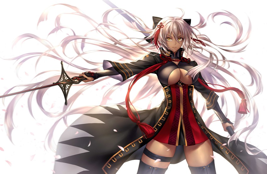 okita souji and okita souji alter (fate and 1 more) drawn by nasaniliu