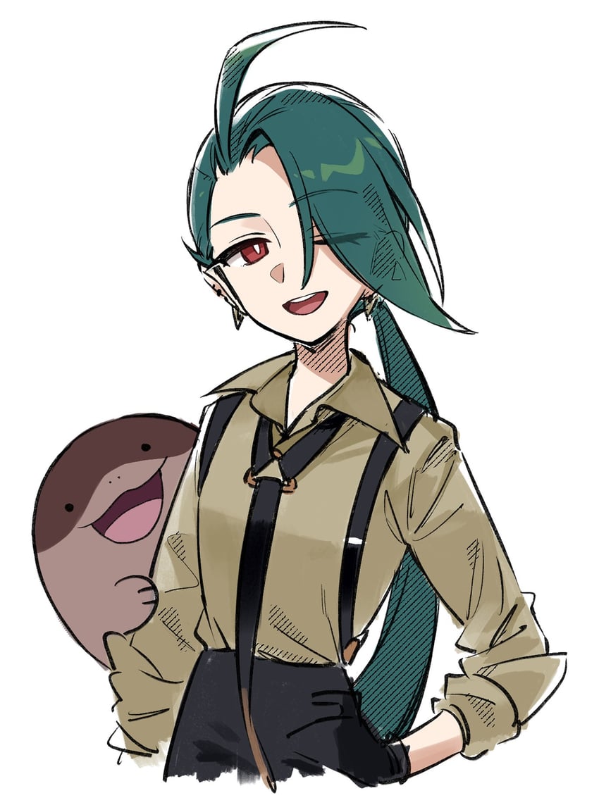 rika and clodsire (pokemon and 1 more) drawn by kurihara_sakura