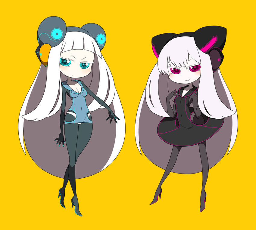 electro emilia and electro alice (original) drawn by ken_(koala)
