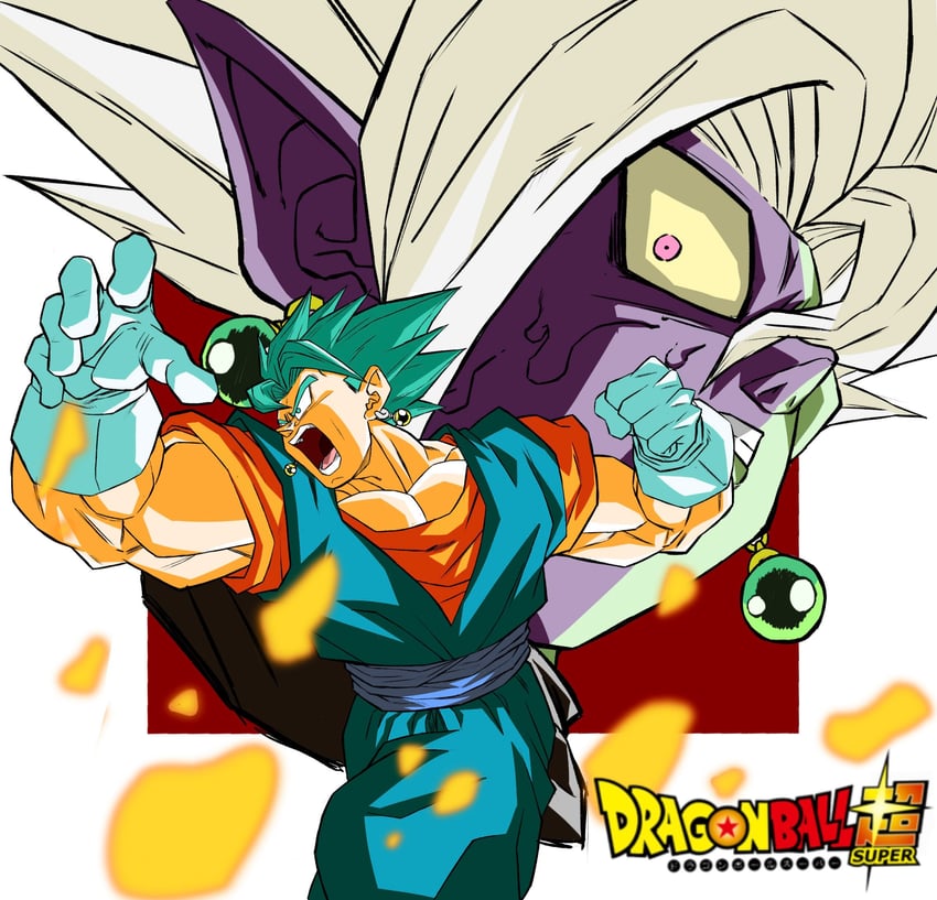 vegetto, zamasu, and fused zamasu (dragon ball and 1 more) drawn by oharu2000